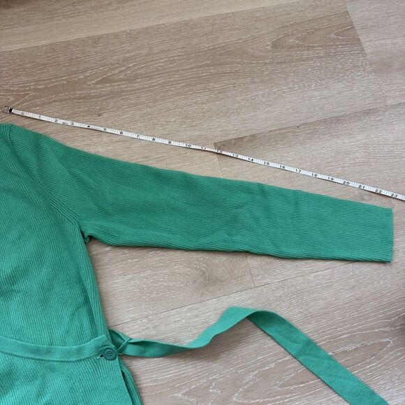 Cabi Wrap Belted Cocktail Cardigan Spearmint Green Sz M Preppy Ballerina Cottage - Picture 12 of 14